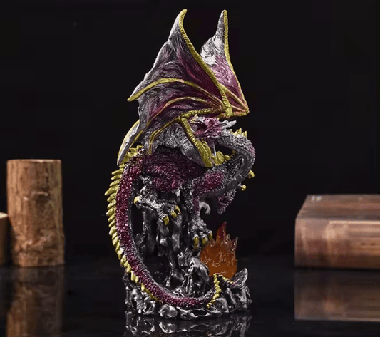 Purple Dragon Flame Figurine