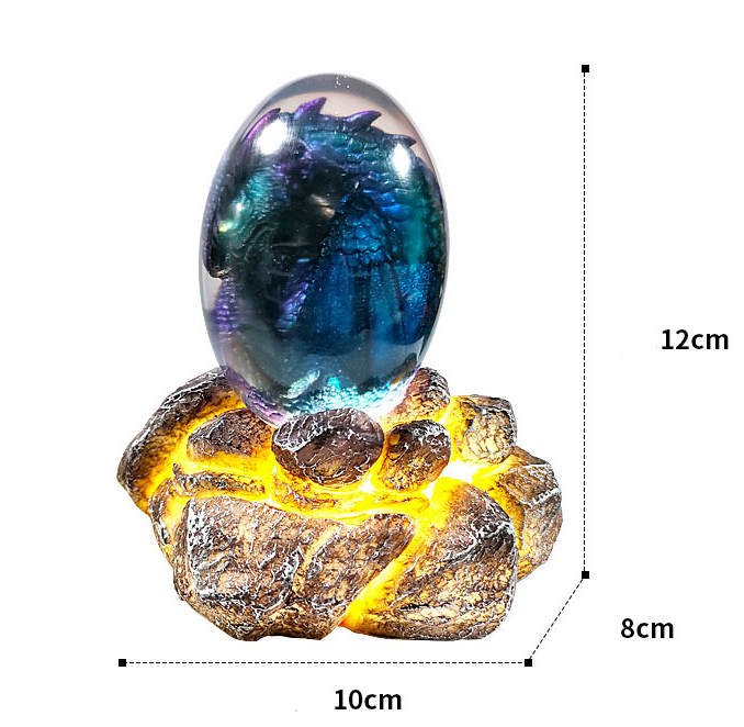 Luminous Lava Dragon Egg and Rock Base