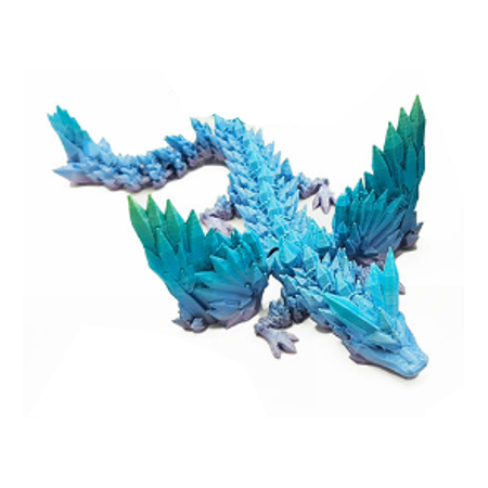 3D Laser Printed Crystal Winged Dragon 20cm