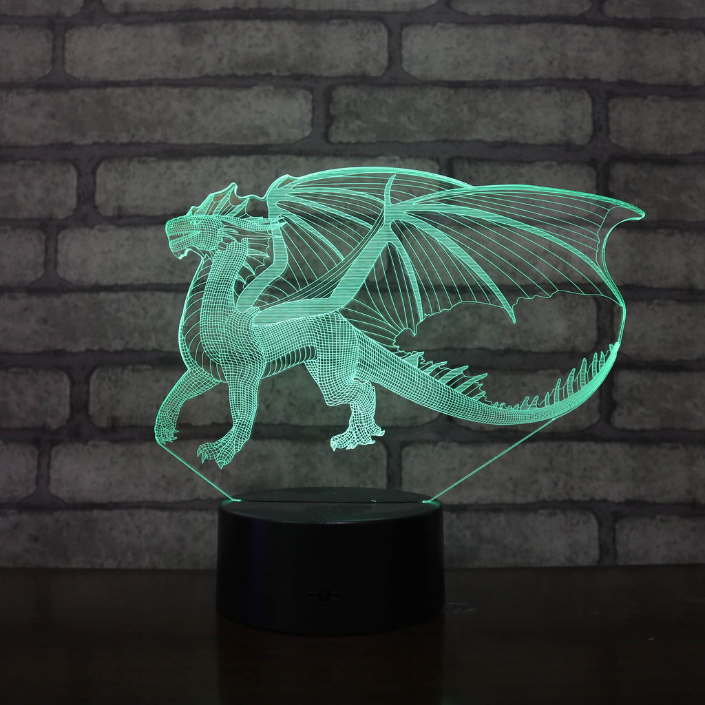 Acrylic Dragon Remote Control Night Light