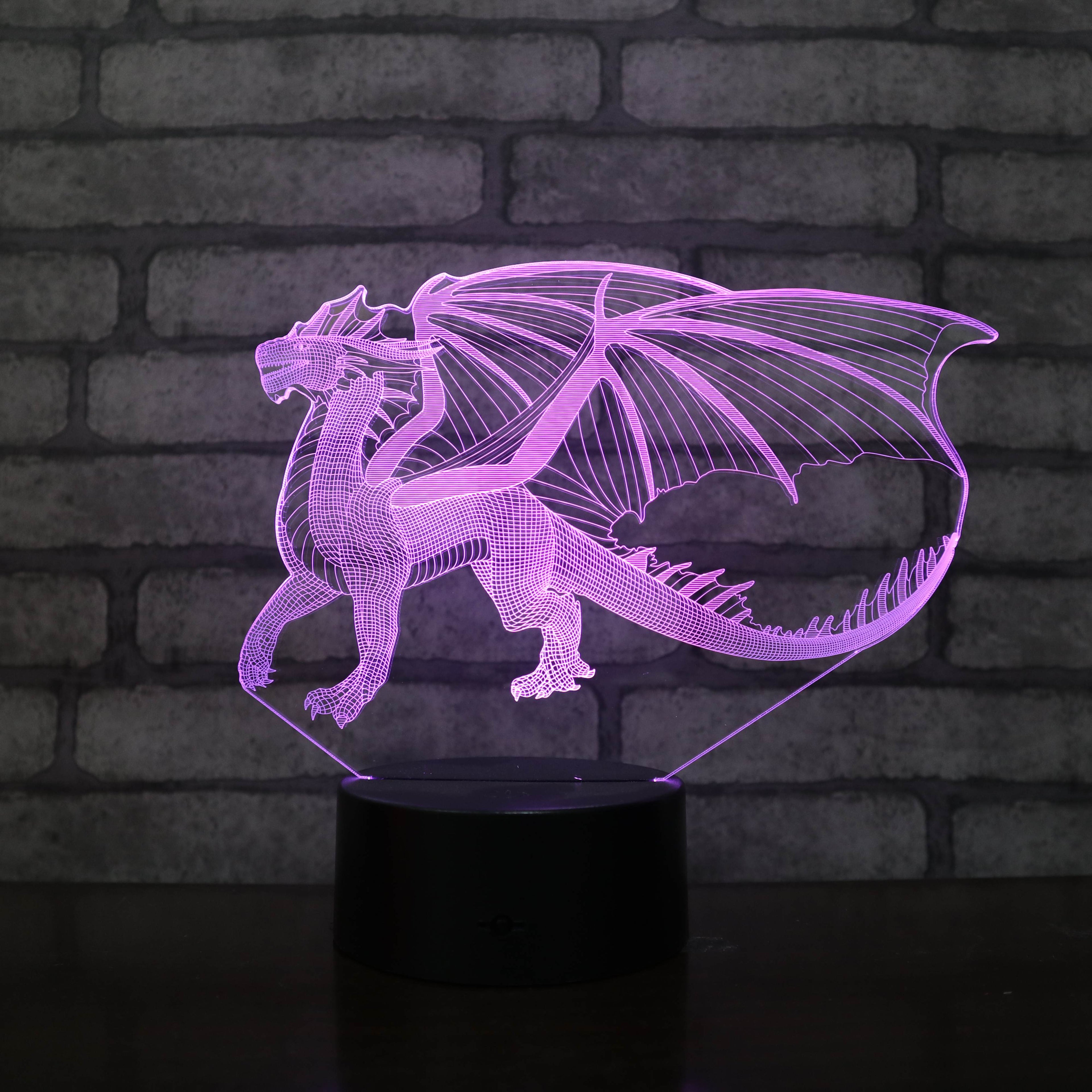Acrylic Dragon Remote Control Night Light