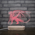 Acrylic Dragon Remote Control Night Light