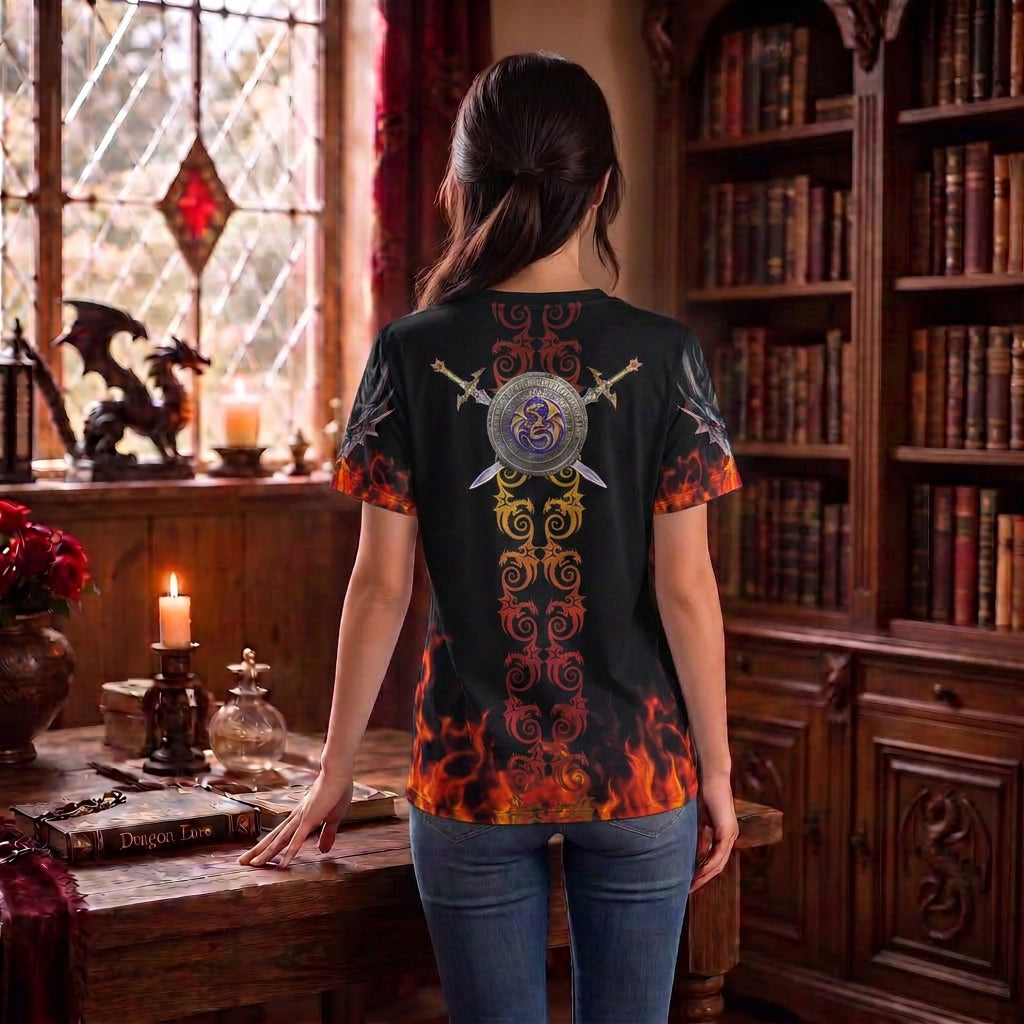 Dragon Warrior T-Shirt by Anne Stokes