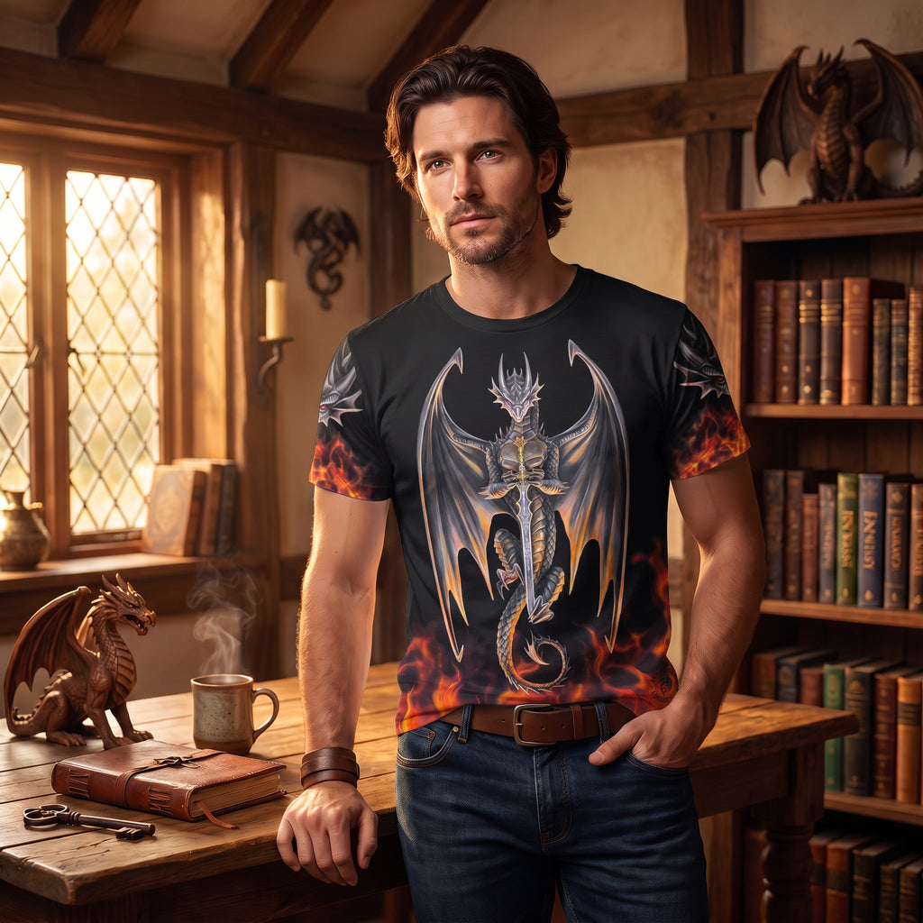 Dragon Warrior T-Shirt by Anne Stokes