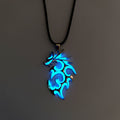 Tribal Flame Glow in the Dark Dragon Pendant and Chain