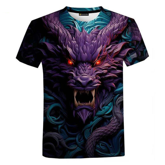 Electrifying Dragon head digitally printed T-Shirt