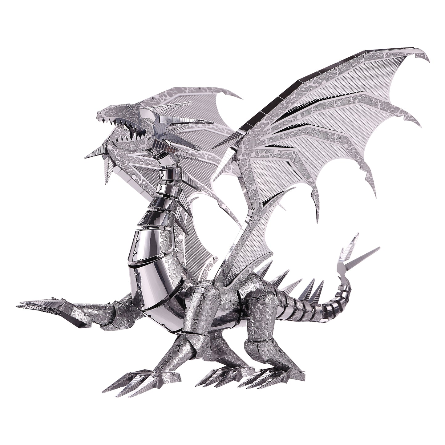 Dragon Flame Silver 3D Metal Jigsaw Puzzle