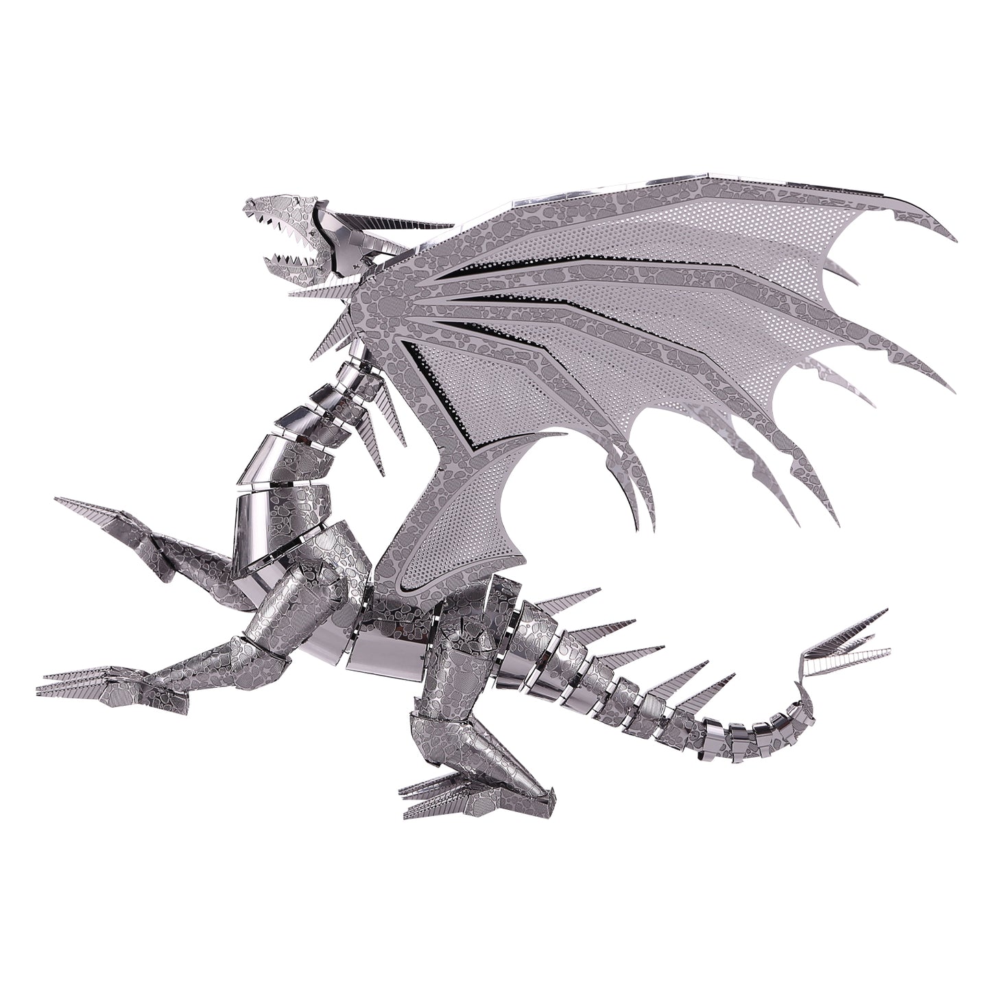 Dragon Flame Silver 3D Metal Jigsaw Puzzle