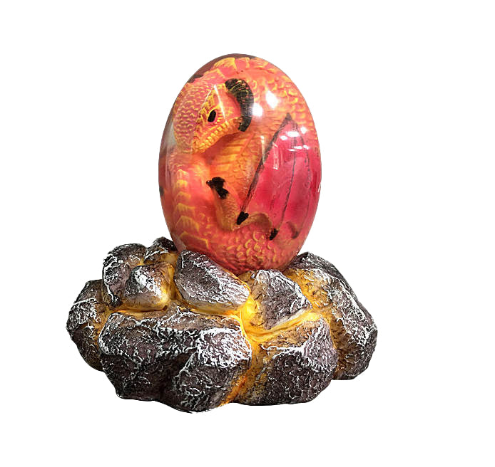 Luminous Lava Dragon Egg and Rock Base