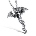 Stainless Steel Dragon Cross with Sword Pendant and Chain