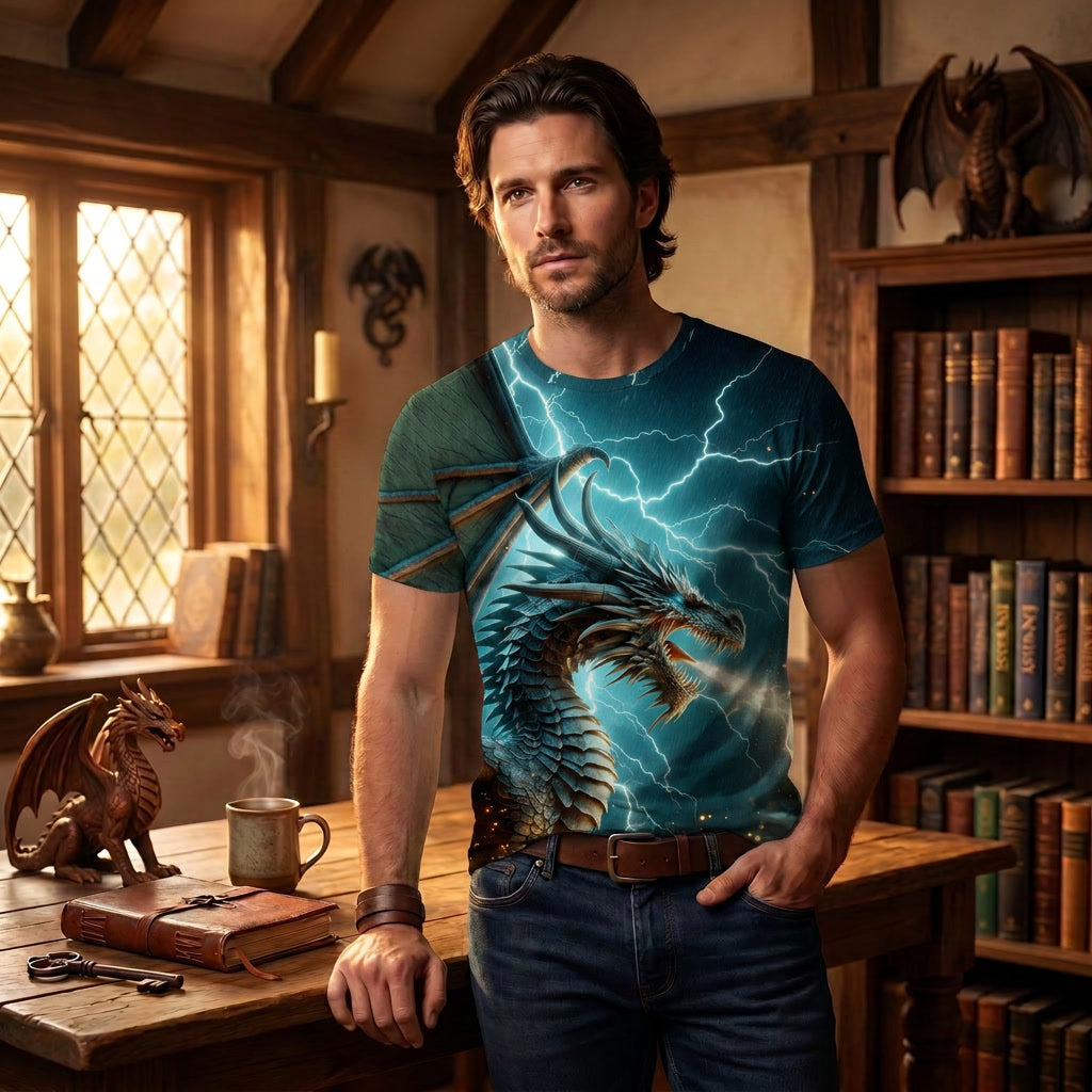 Stormbringer Blue Dragon T-Shirt