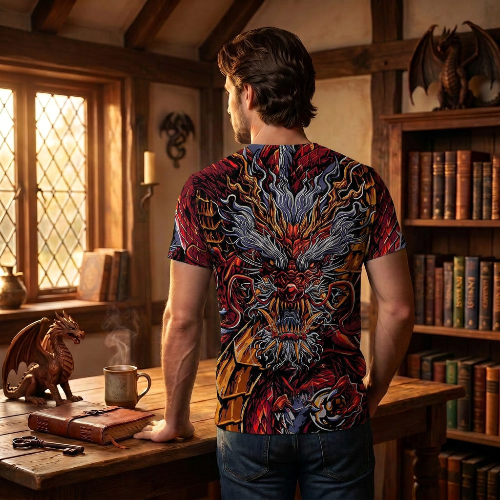 Traditional Chinese Dragon digitally printed T-Shirt