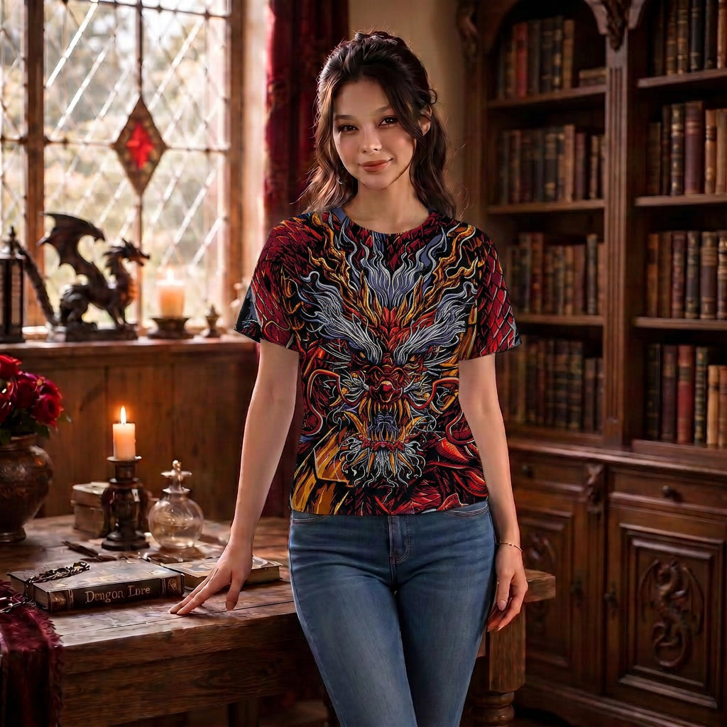 Traditional Chinese Dragon digitally printed T-Shirt