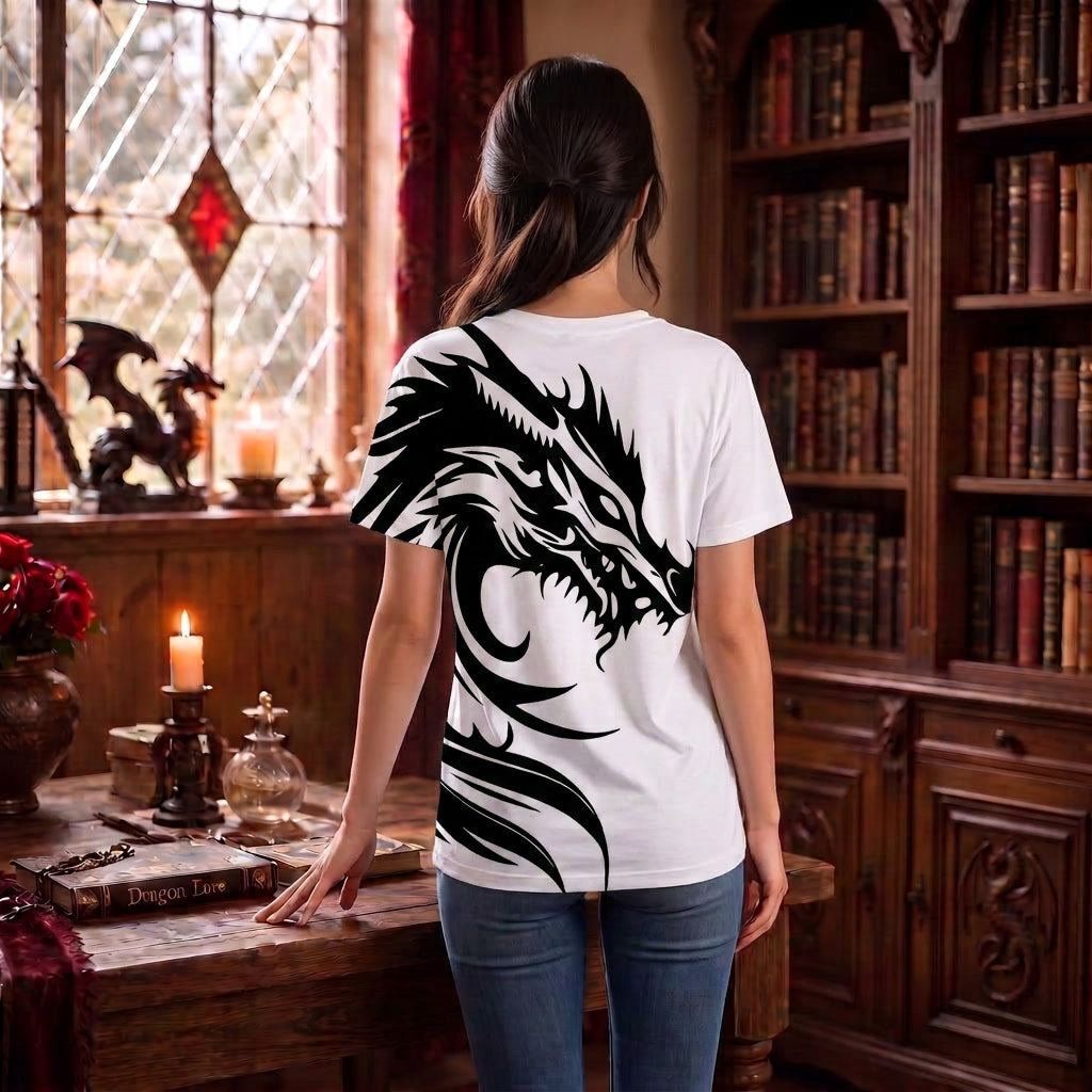 Tribal Dragon digitally printed T-Shirt