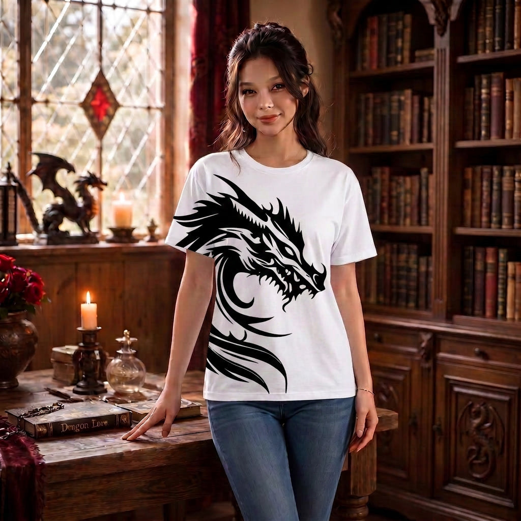 Tribal Dragon digitally printed T-Shirt