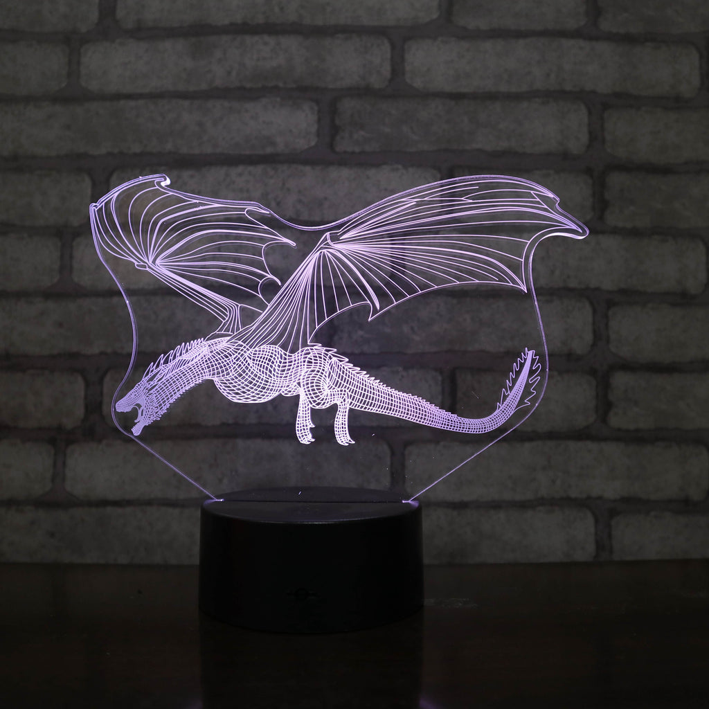Acrylic Wyvern Dragon Remote Control Night Light