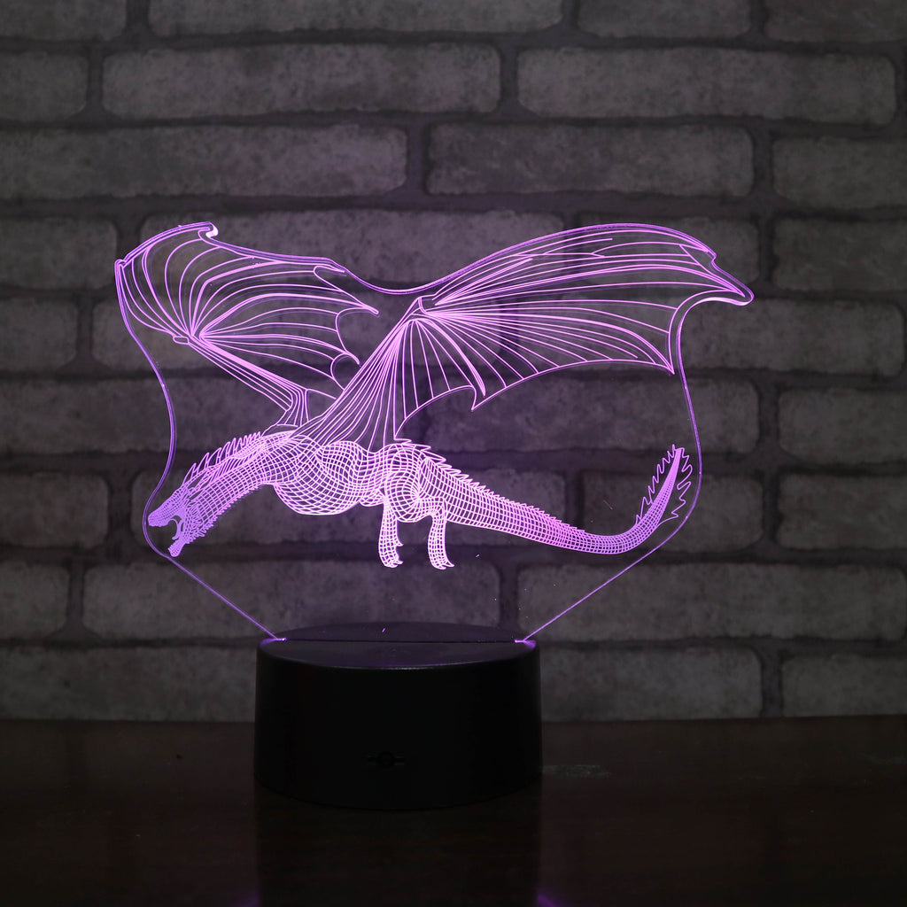 Acrylic Wyvern Dragon Remote Control Night Light