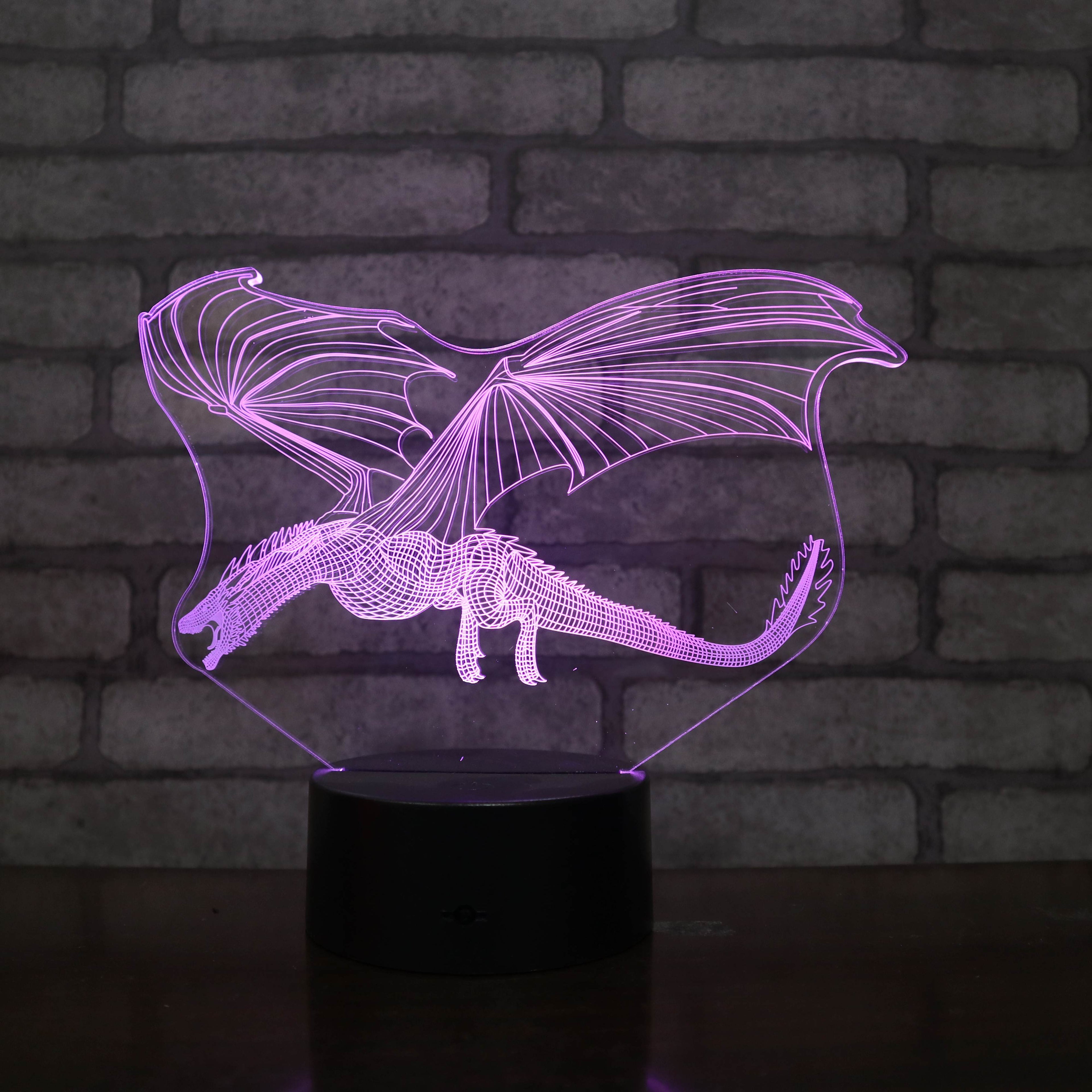 Acrylic Wyvern Dragon Remote Control Night Light