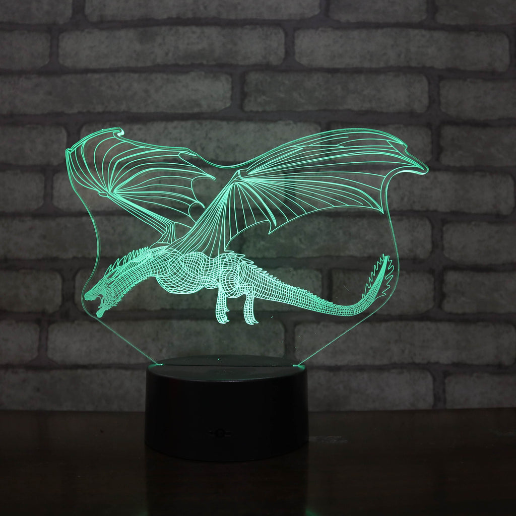 Acrylic Wyvern Dragon Remote Control Night Light