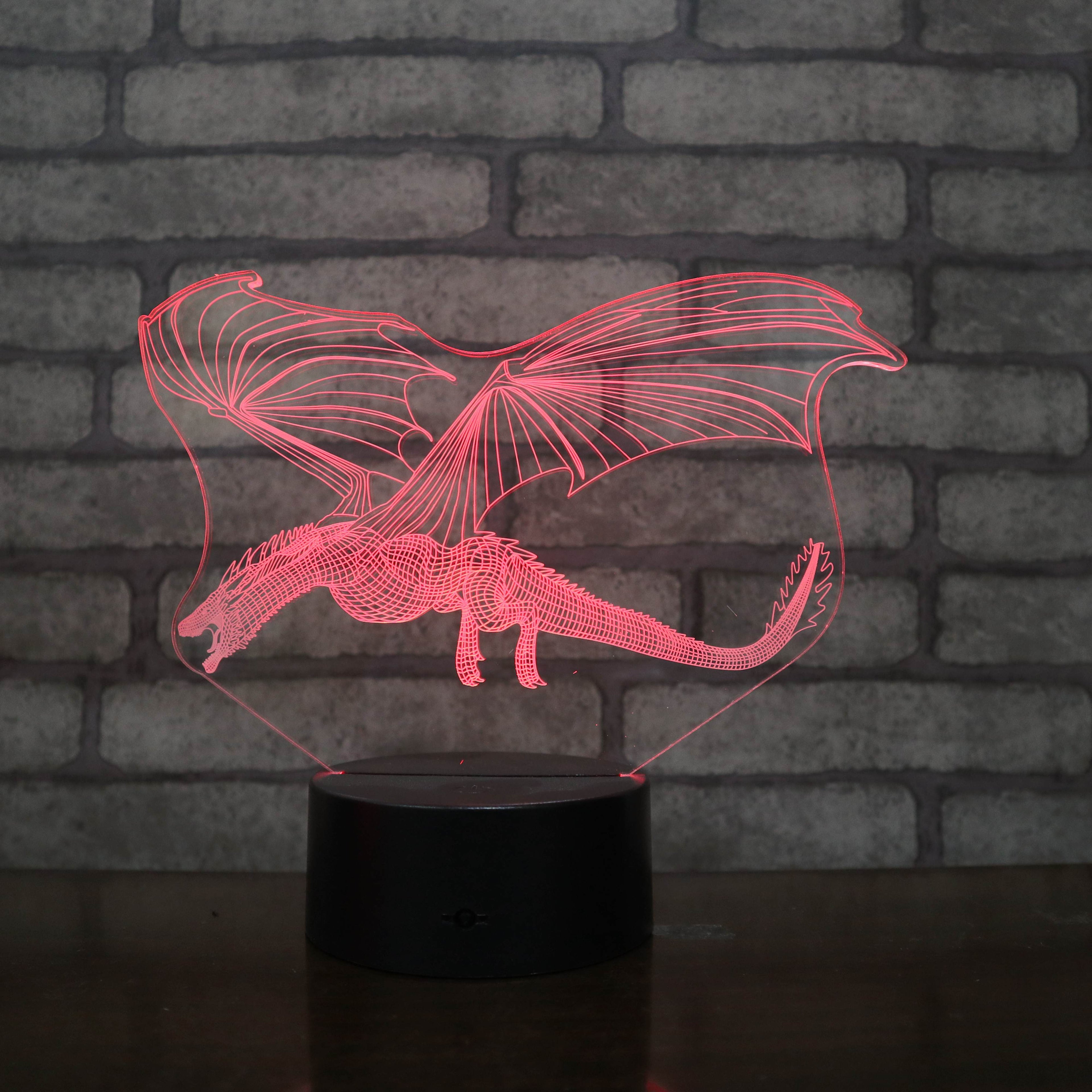 Acrylic Wyvern Dragon Remote Control Night Light