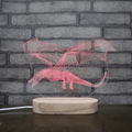 Acrylic Wyvern Dragon Remote Control Night Light