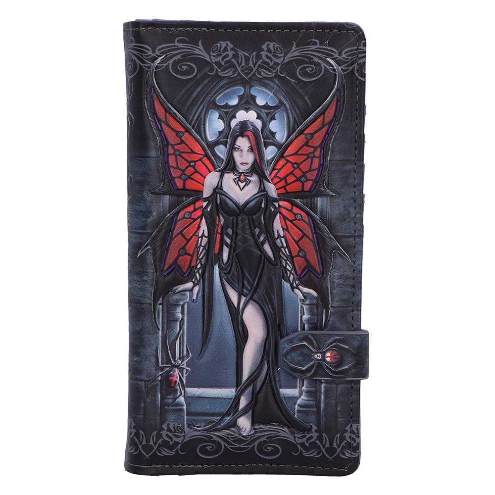 Aracnafaria embossed purse by Anne Stokes featuring gothic fairy artwork