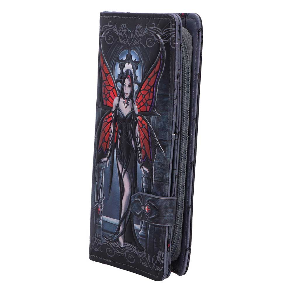 Aracnafaria embossed purse by Anne Stokes featuring gothic fairy artwork