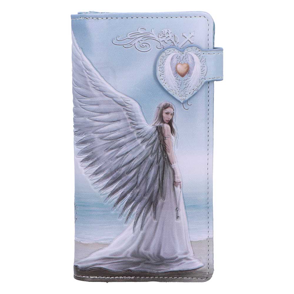 Spirit Guide embossed purse by Anne Stokes featuring angel artwork