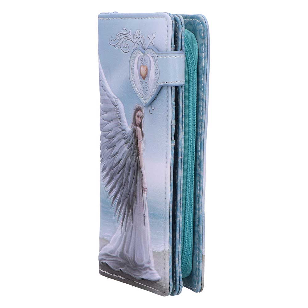 Anne Stokes Spirit Guide purse showing angel wings and heart clasp