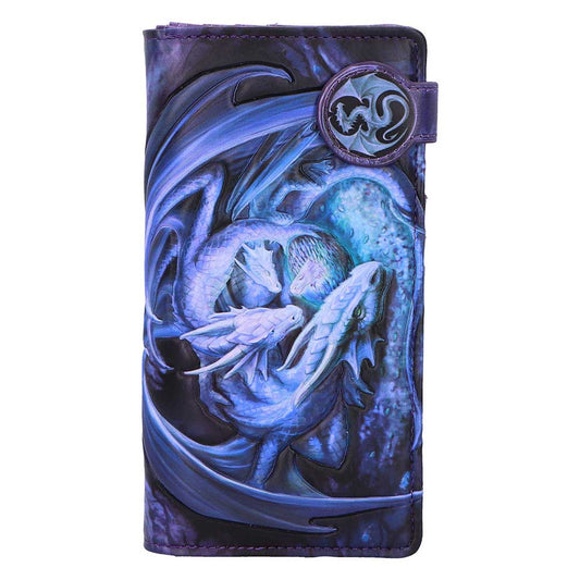 Anne Stokes Welcome Hatchling embossed dragon purse wallet front view