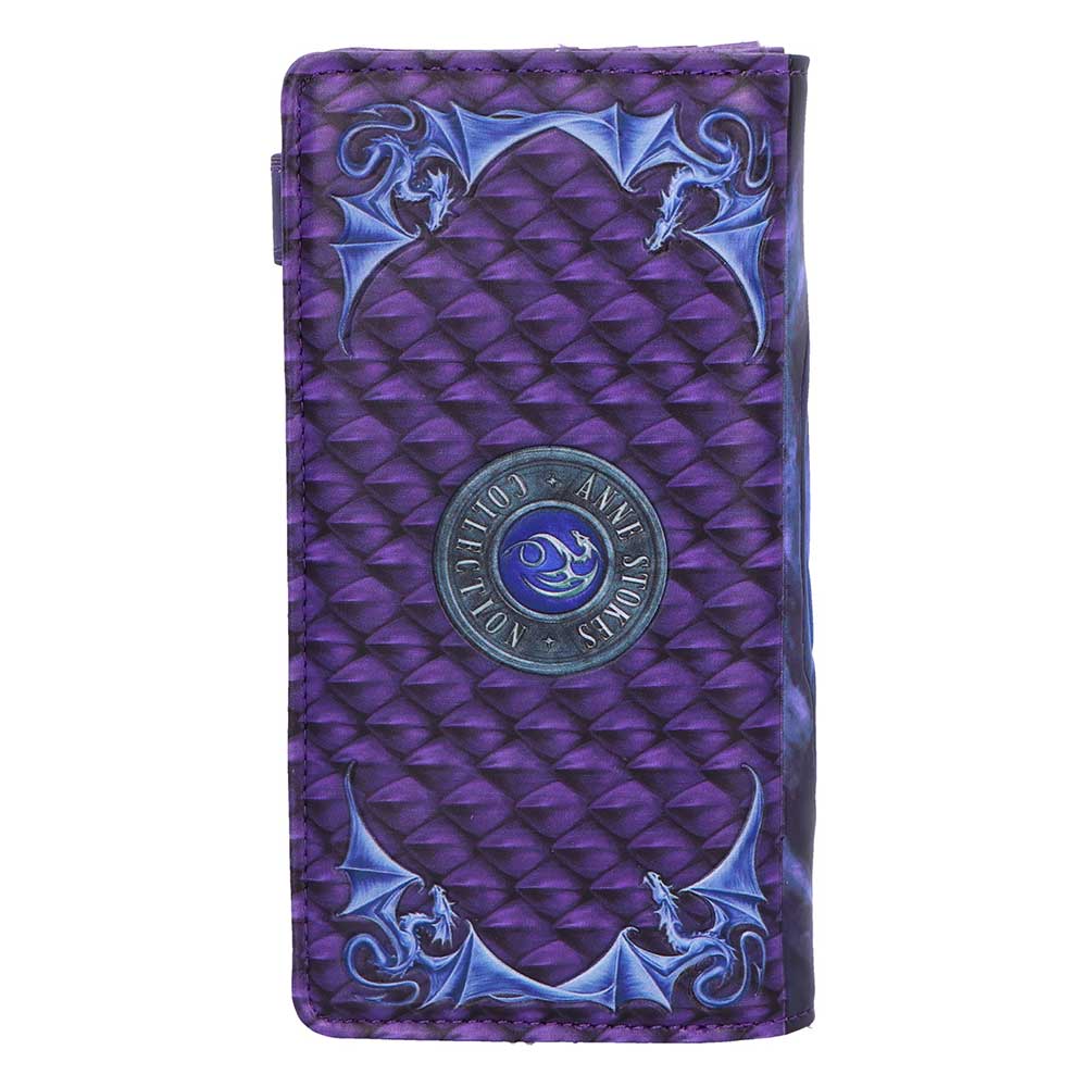 Anne Stokes Welcome Hatchling purse back with purple dragon scale texture