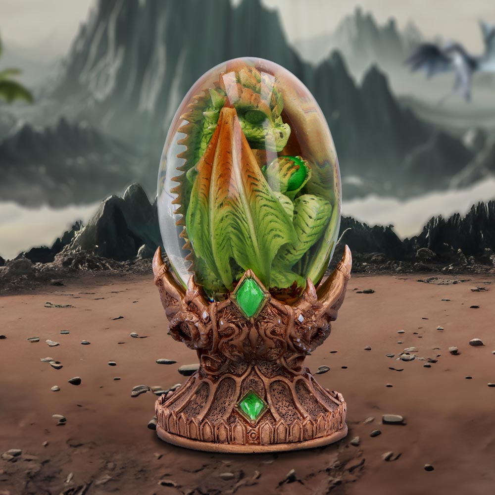 Elemental Dragonlings - Earth Dragon in Clear Egg