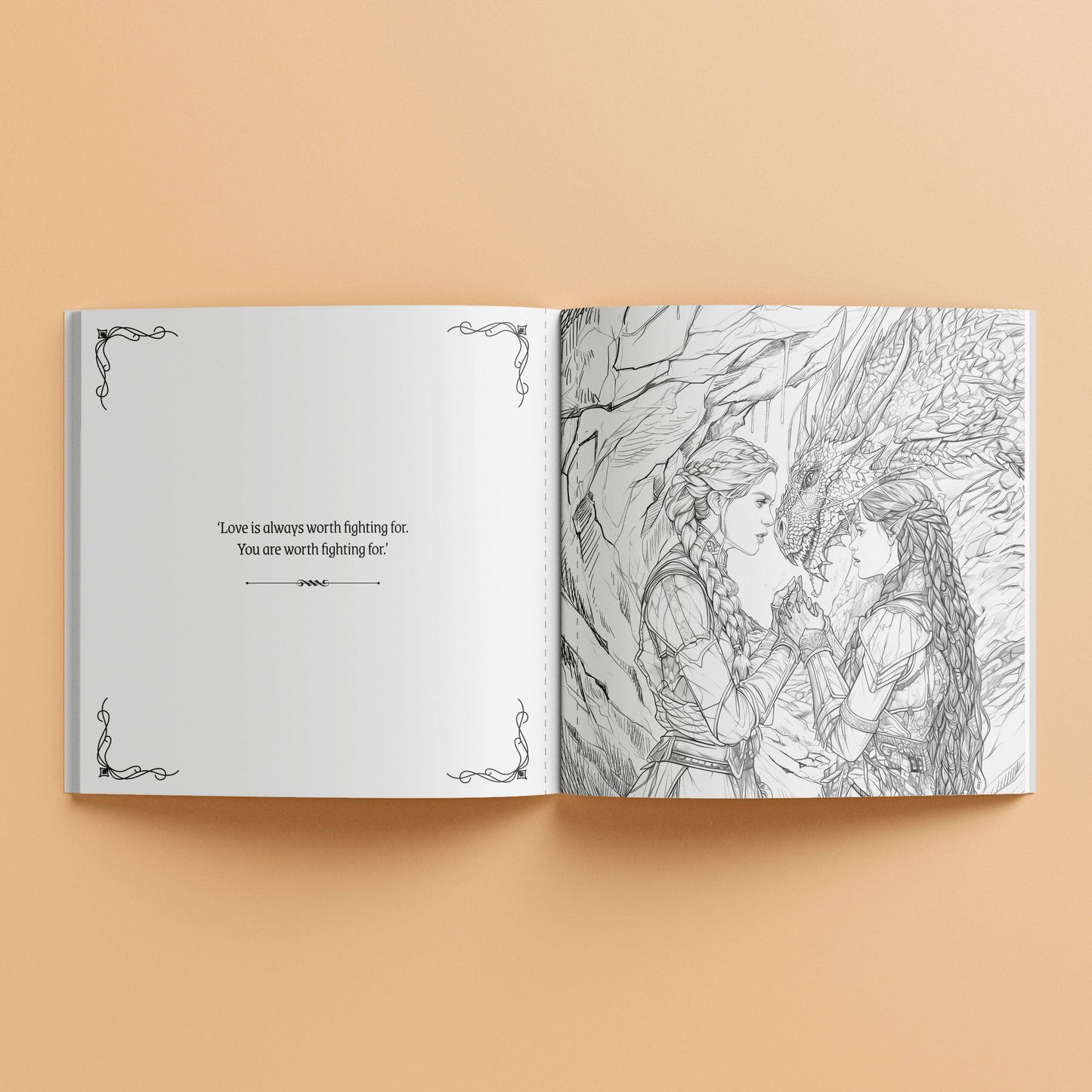 Creative Colouring Book – Dragon Riders Fantasy Edition