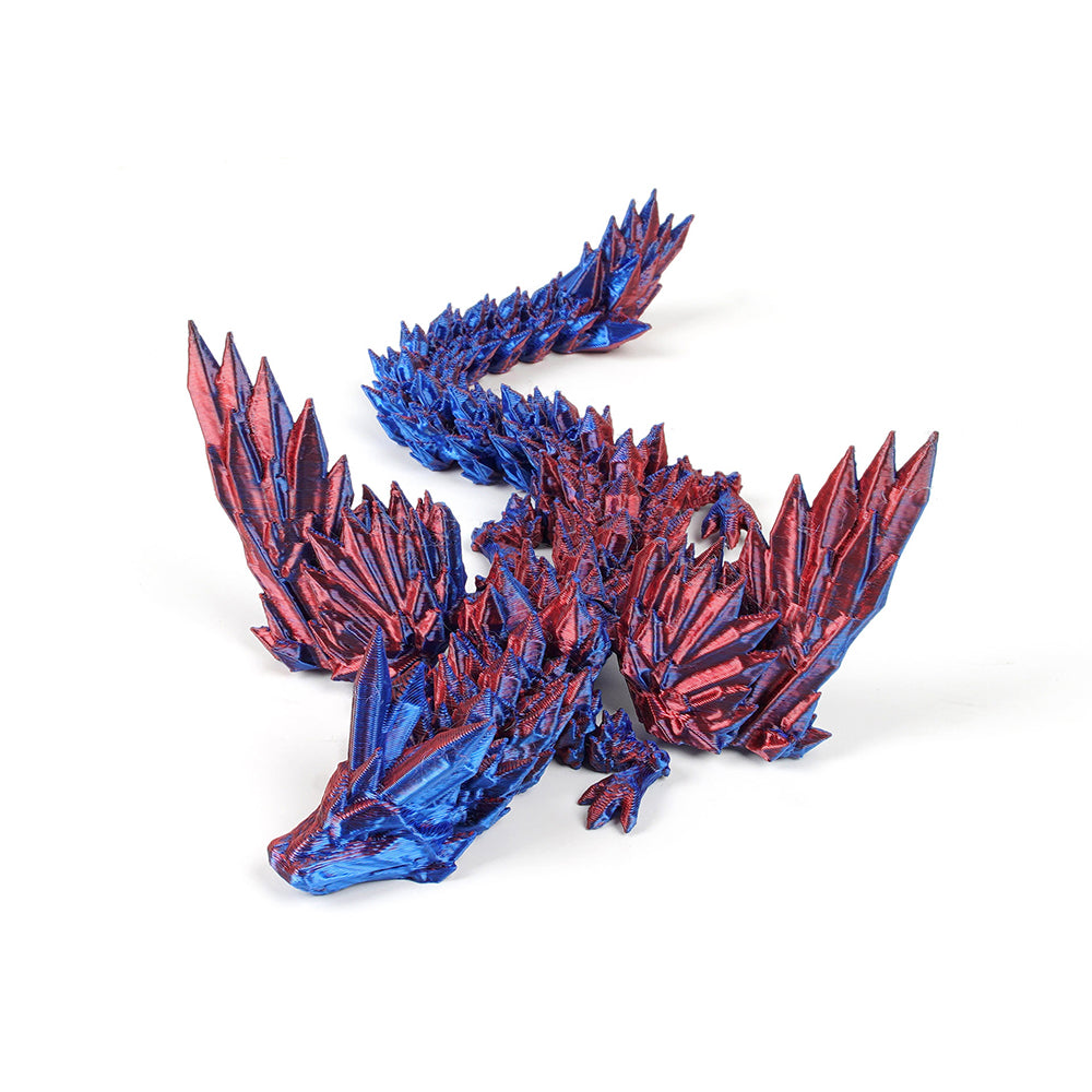 3D Laser Printed Crystal Winged Dragon 20cm