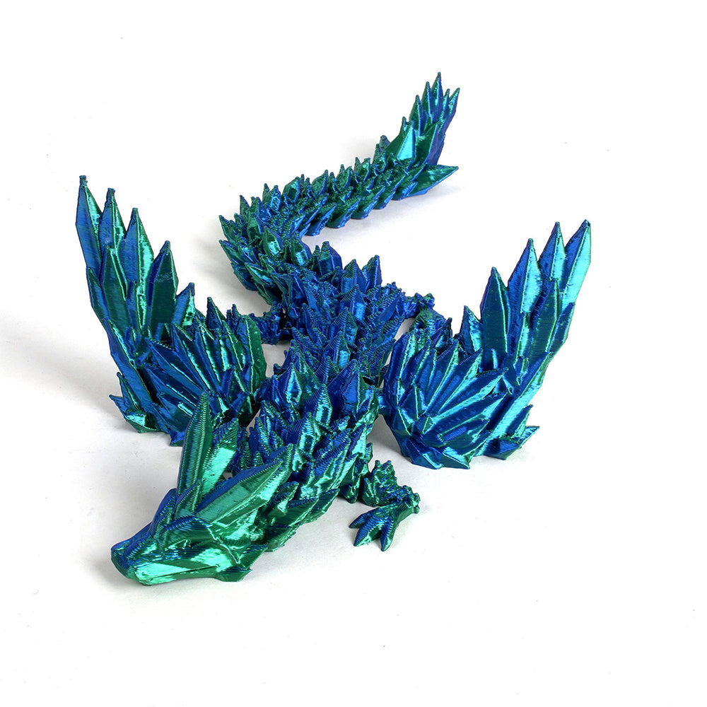 3D Laser Printed Crystal Winged Dragon 45cm