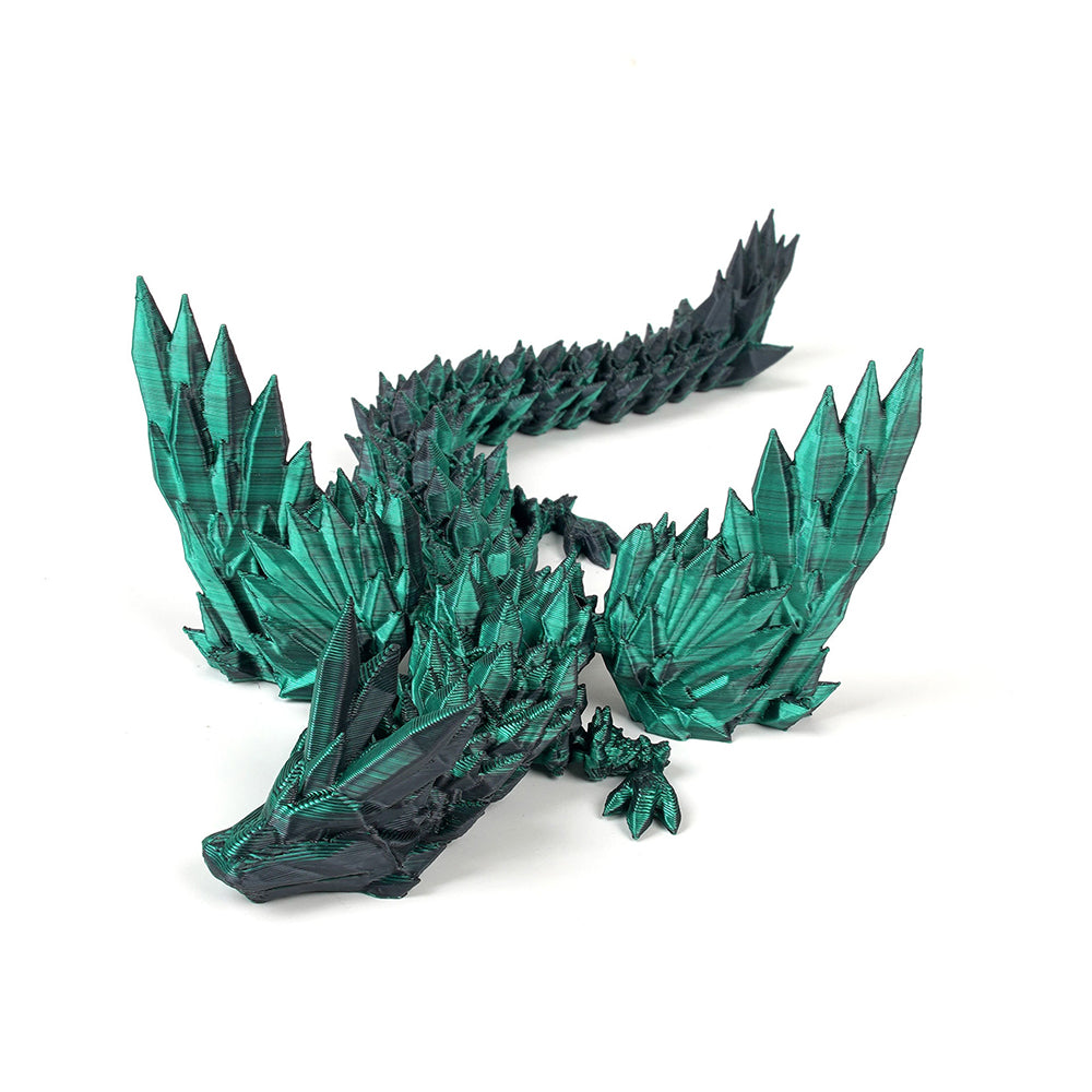 3D Laser Printed Crystal Winged Dragon 20cm