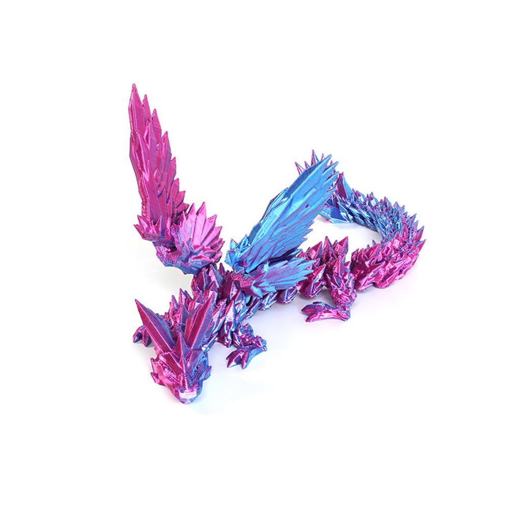 3D Laser Printed Crystal Winged Dragon 20cm