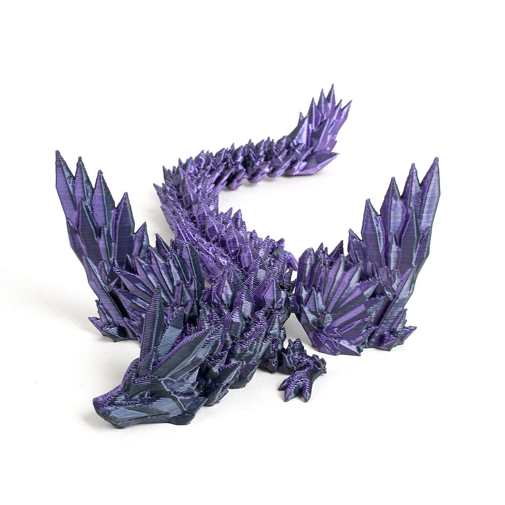 3D Laser Printed Crystal Winged Dragon 45cm