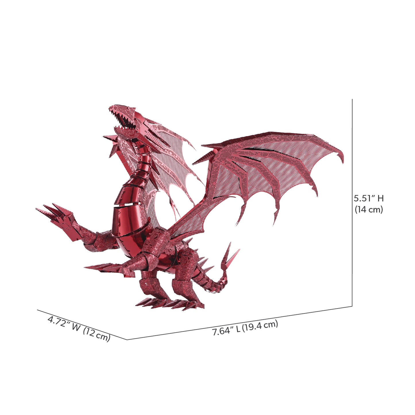 Dragon Flame Red 3D Metal Jigsaw Puzzle