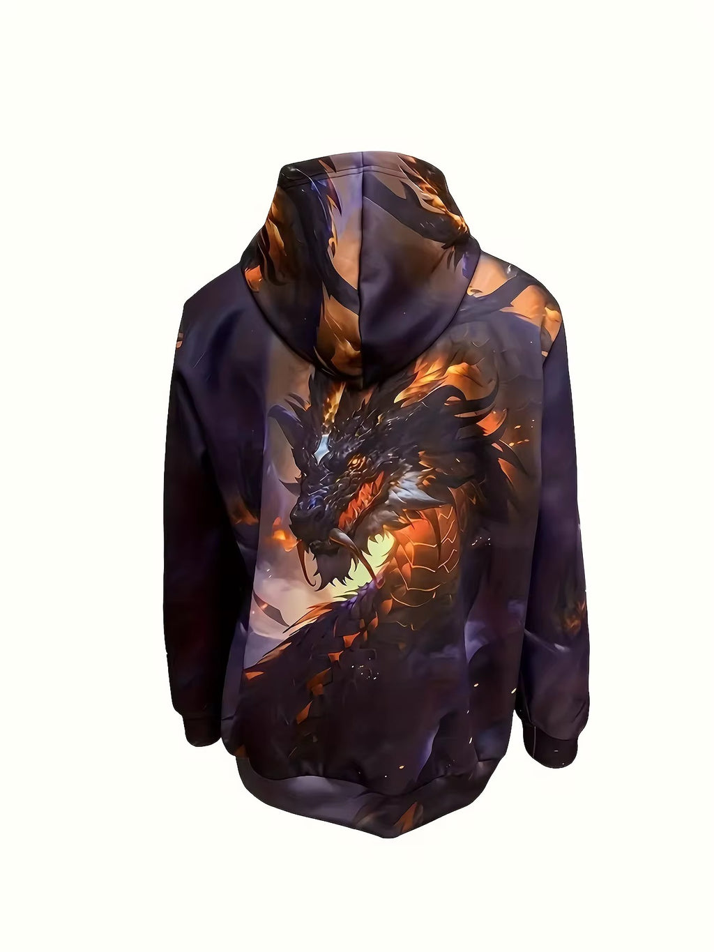 Infernal Dragon Bamboo Fibre Hoodie Rear View