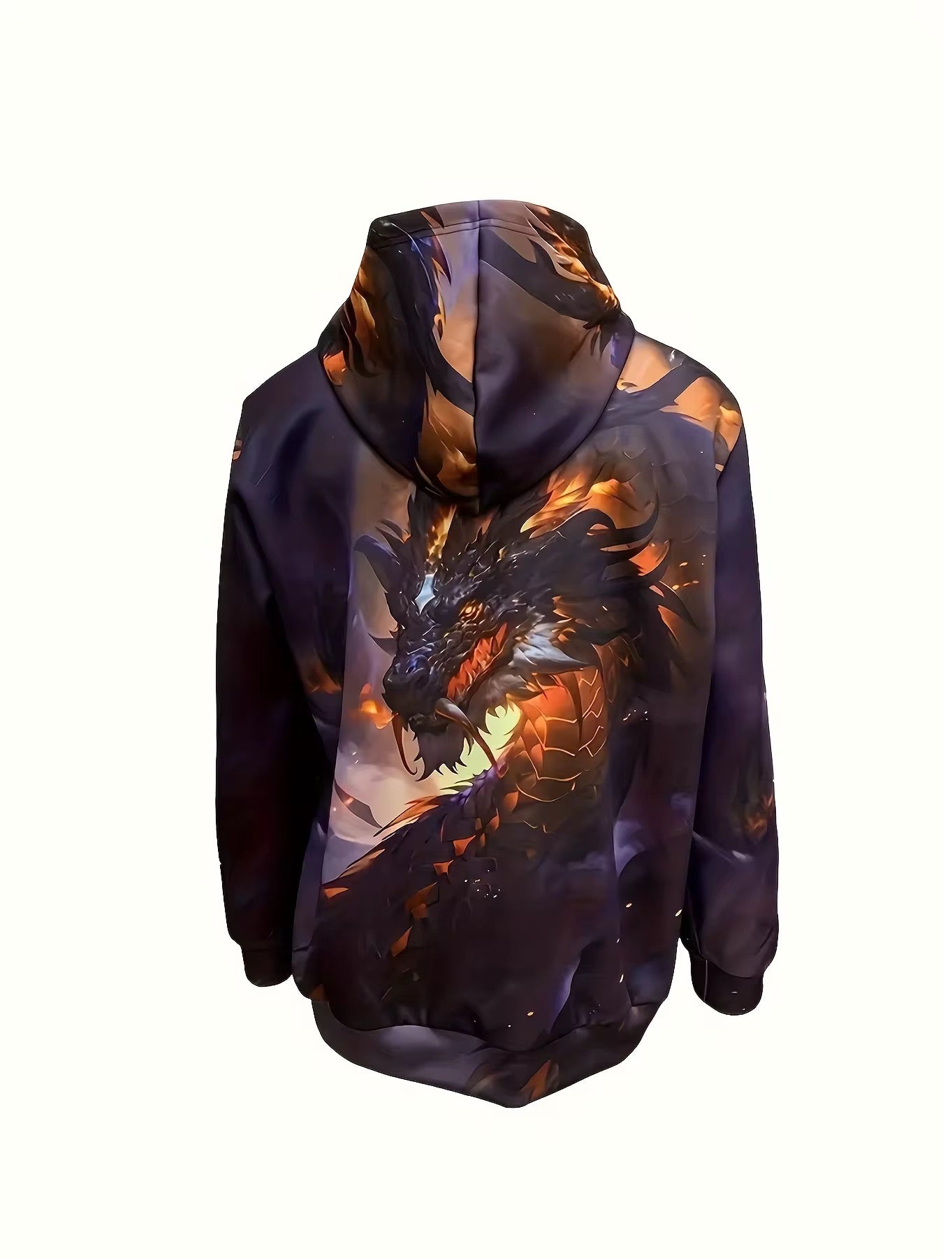 Infernal Dragon Bamboo Fibre Hoodie Rear View