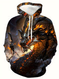 Infernal Dragon Bamboo Fibre Hoodie Front View