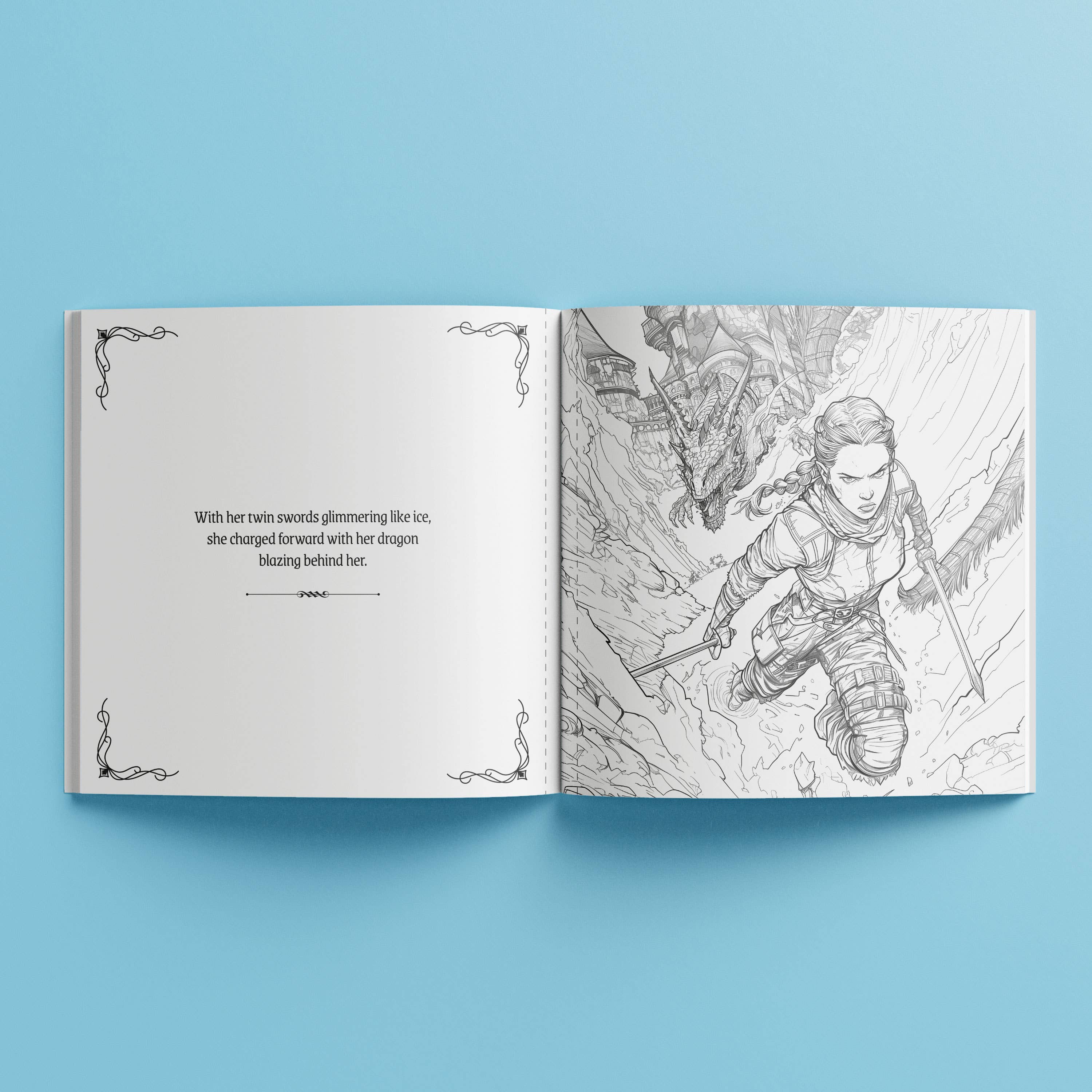 Creative Colouring Book – Queen of Dragons Fantasy Edition