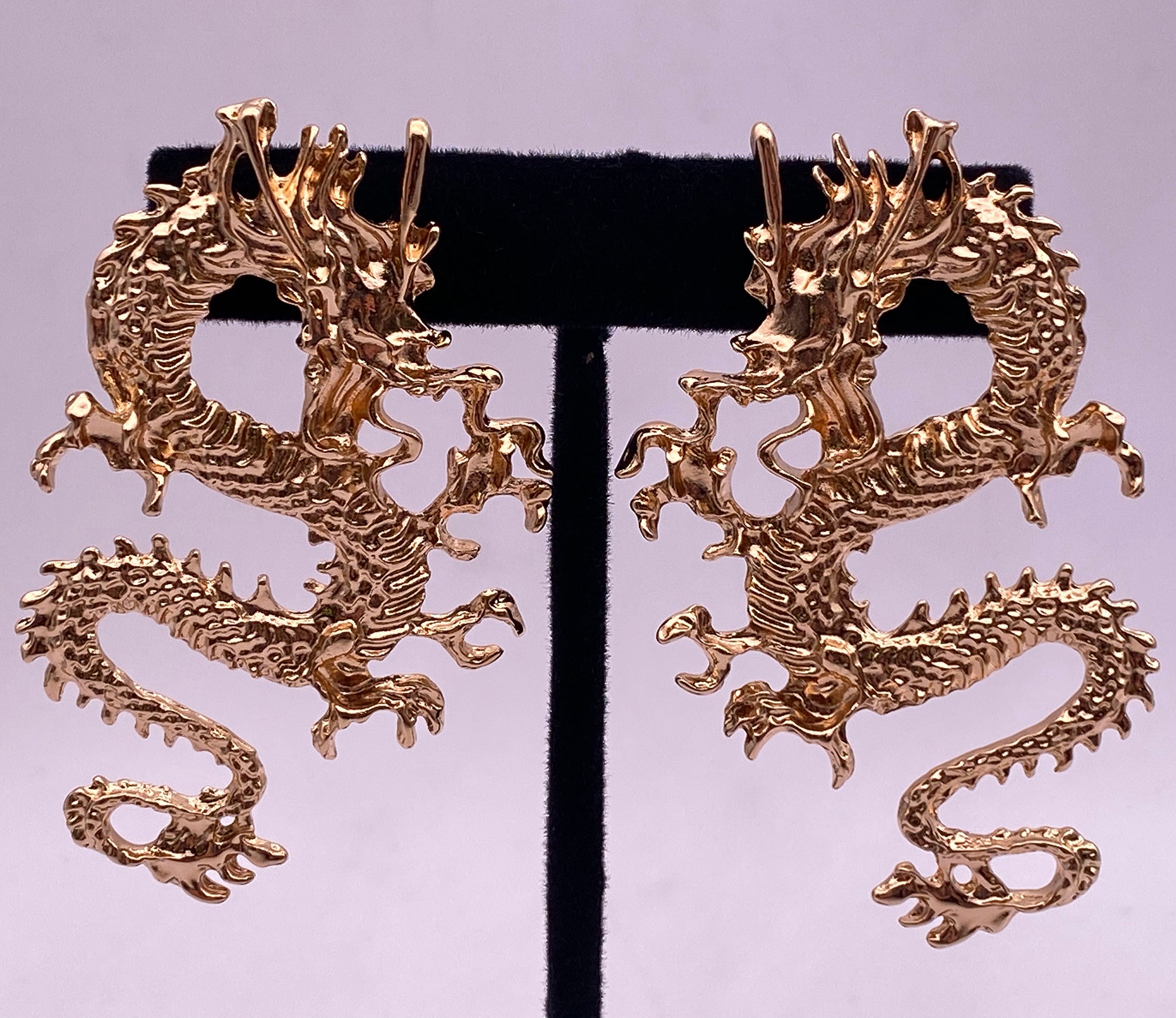 Chinese Dragon Serpent Earrings