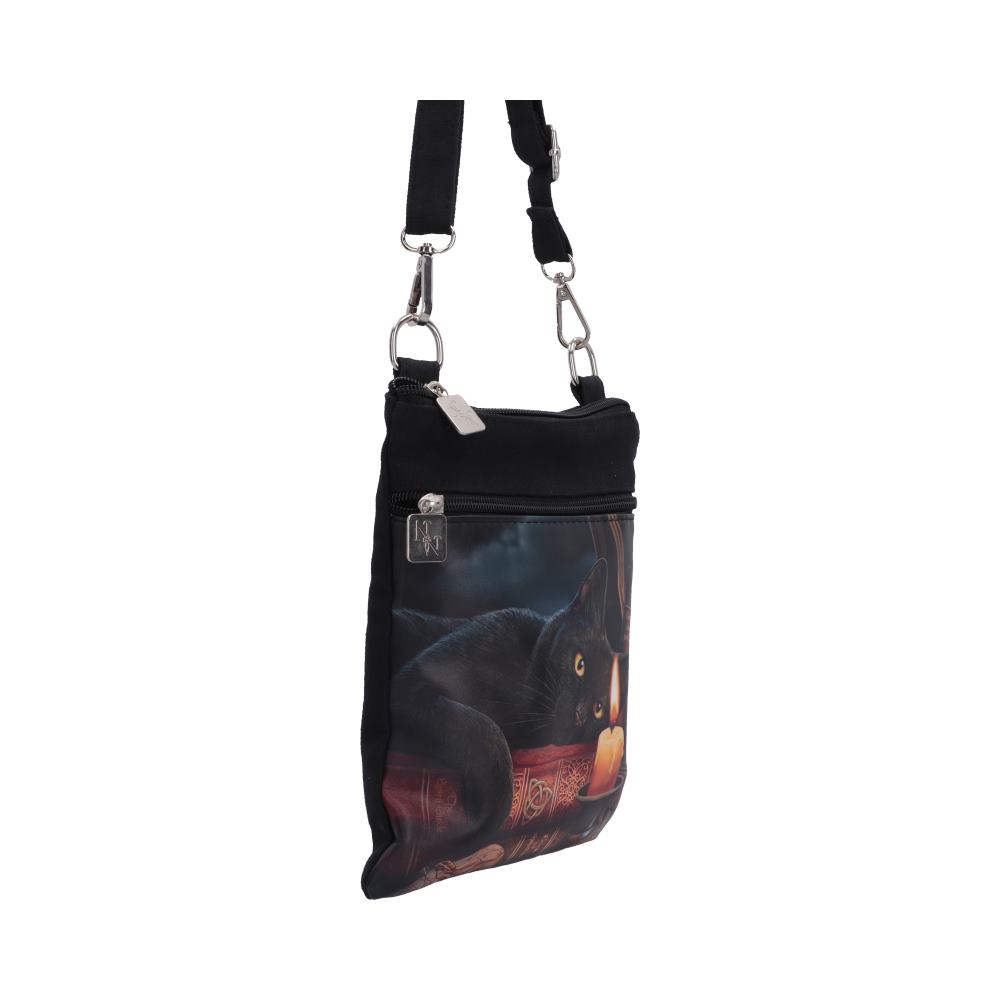 The Witching Hour Lisa Parker black cat shoulder bag angled view
