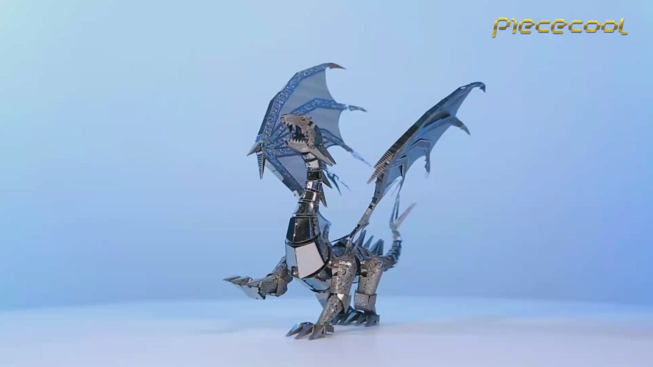 Dragon Flame Silver 3D Metal Jigsaw Puzzle