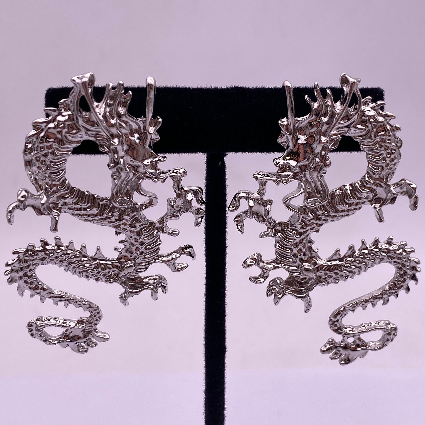 Chinese Dragon Serpent Earrings