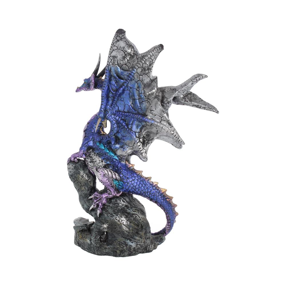 Overseer Blue Silver Dragon Figurine