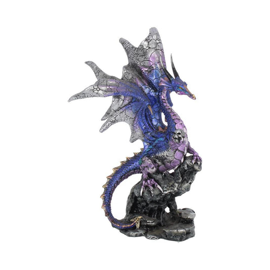 Overseer Blue Silver Dragon Figurine