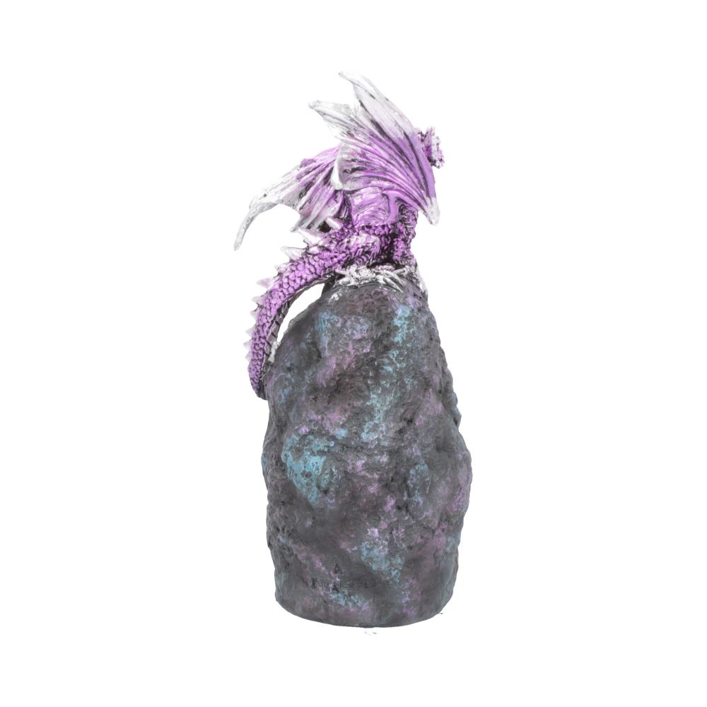 Amethyst Crystal Geode Protecting Dragon figure